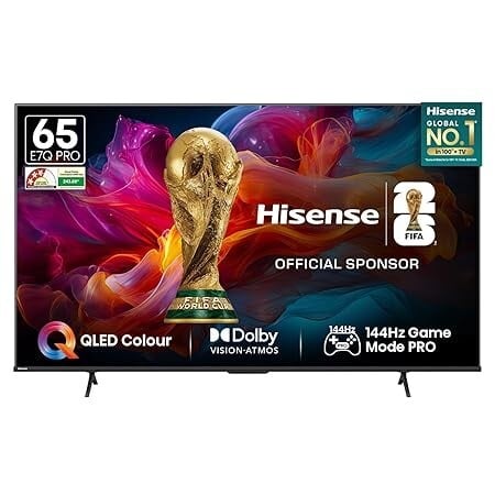 62% off on - Hisense 164 cm (65 Inches) 4K Ultra HD Smart QLED TV  - Rs. 41749