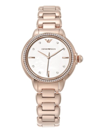 Emporio Armani Women Mother Of Pearl Dial & Stainless Steel Analogue Watch
