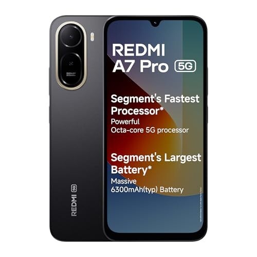 REDMI A7 Pro 5G (Black, 4GB RAM, 64GB Storage) | Segment's Fastest Processor 