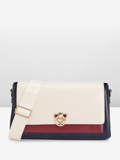 Buy Allen Solly Colourblocked Structured Sling Bag 