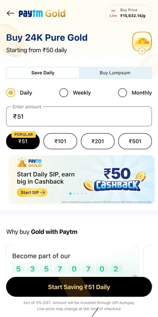 Paytm | Digital Gold Sip Reward | Rs. 50 | Flight Booking | Rs. 500 ...