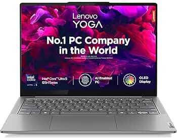 Lenovo Yoga Slim 7, Intel Core Ultra 5 125H, 16GB RAM, 512GB SSD, AI PC, WUXGA-OLED, 14"/35.5cm, Windows 11, Microsoft 365 Basic + Office 2024, Grey, 1.39Kg, 83CV00DFIN, AI Powered Laptop :