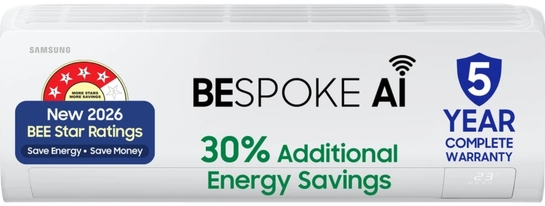 [Lowest] Samsung Bespoke Al 2026 Model 1.5 ton 4 Star Split Inverter AC
