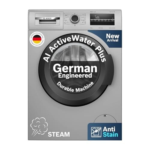 Bosch 8 kg 5 Star Front Load Fully-Automatic Washing Machine,