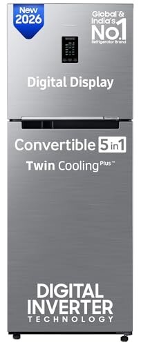 Samsung 301 L, 2 Star, Convertible 5-in-1 Digital Inverter with Display Frost Free Double Door Refrigerator