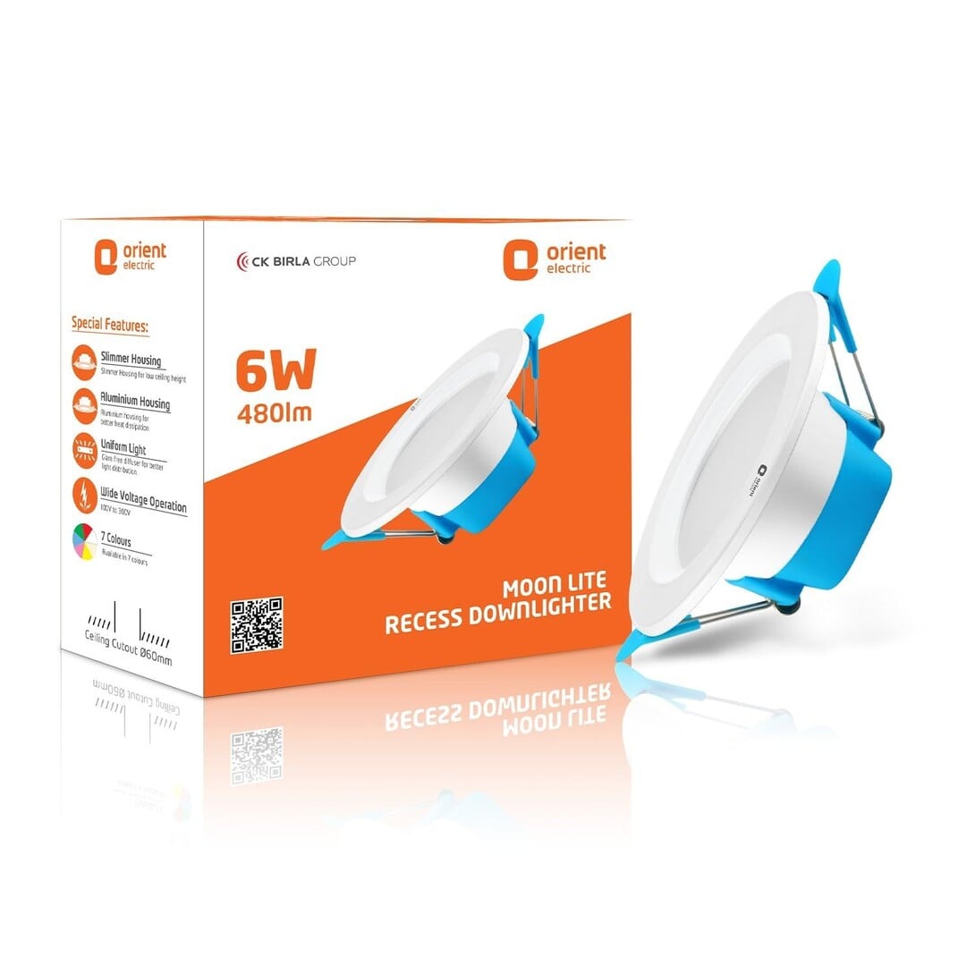 80% off on - Orient Electric Moonlite 6W LED Down Light, Cool White Light, Round, Pack of 1 - Rs. 99