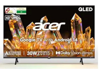 Acer 108 cm (43 inches) Ultra V Series 4K Ultra HD Smart QLED Google TV