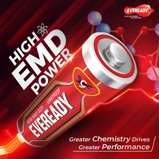 [Flipkart HYPERLOCAL: Sector 31, Noida, 201303] Eveready Carbon Zinc, 3X EMD Power Battery (Pack of 2)