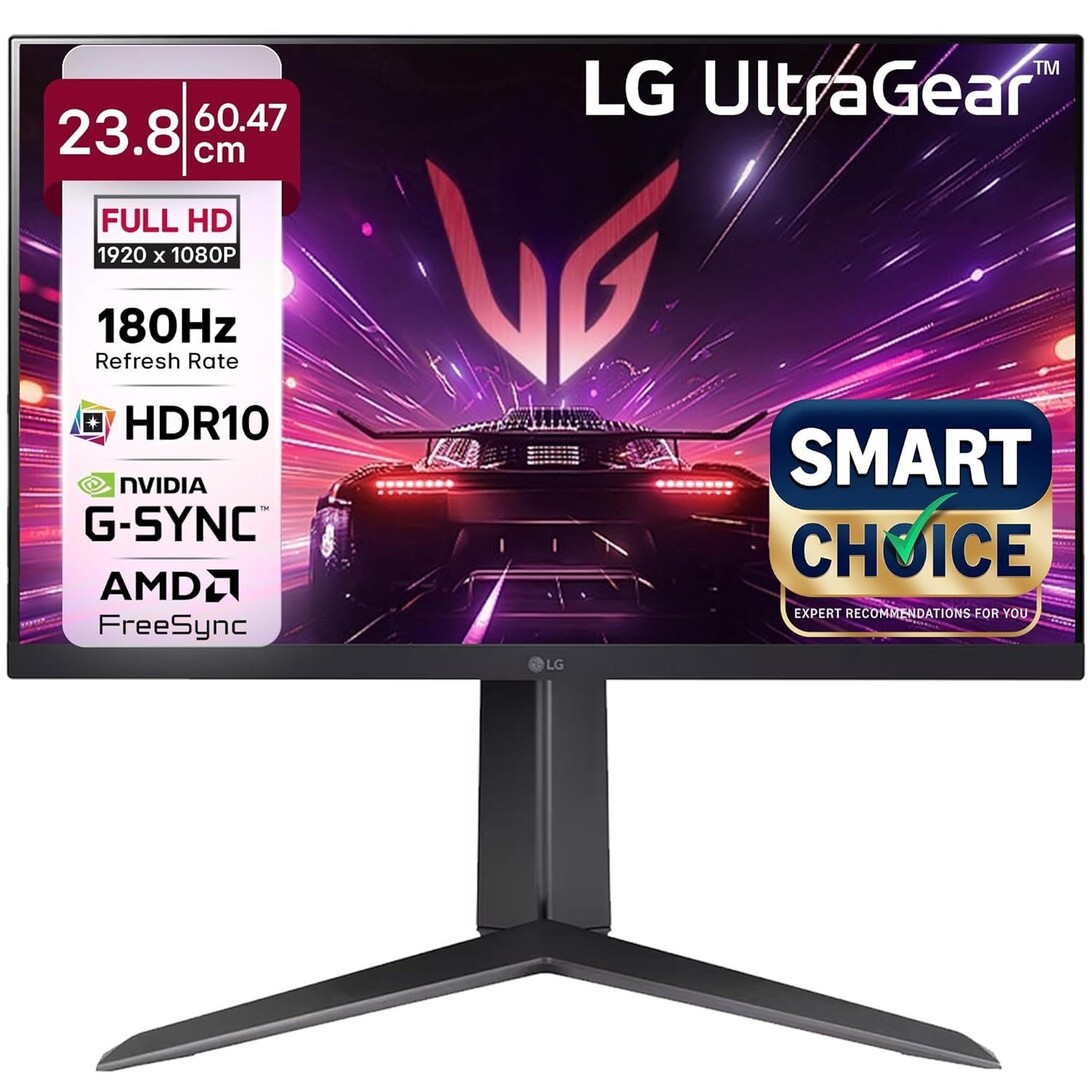53% off on - LG 24GS65F Smartchoice 60.47cm (23.8Inch) Ultragear FHD (1920x1080) IPS Gaming Monitor - Rs. 9499
