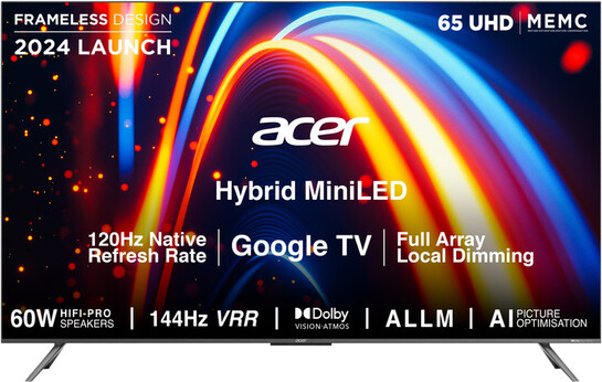 acer 163.9 cm (65 inch) Ultra HD (4K) Mini LED Smart Google TV