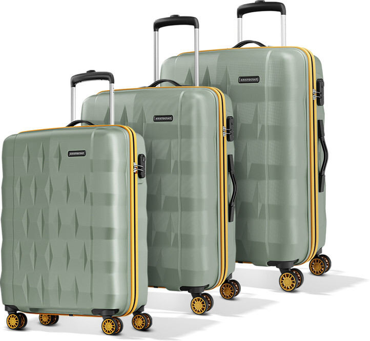 ARISTOCRAT Hard Body Set of 3 Luggage 8 Wheels Comet Set of 3 Trolley 56, 66, & 76cm