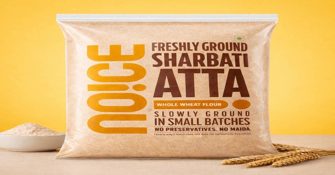 NOICE Freshly Ground Sharbati Atta (Whole Wheat Flour) 5 kg