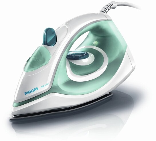 PHILIPS GC1903/21 1300 W Steam Iron (White and Green)