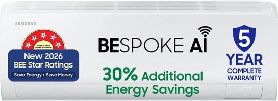 Samsung Bespoke AI 2026 Model 1 Ton 5 Star Split Inverter with Wi...more
