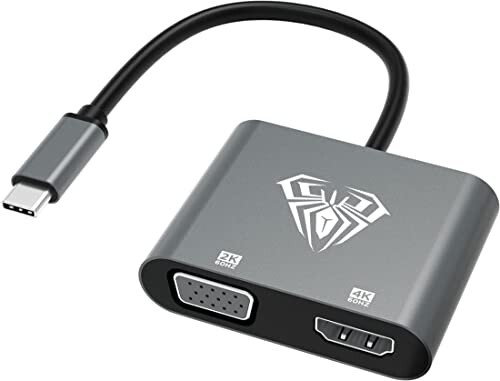 Aula UC-901 USB C to HDMI VGA Adapter