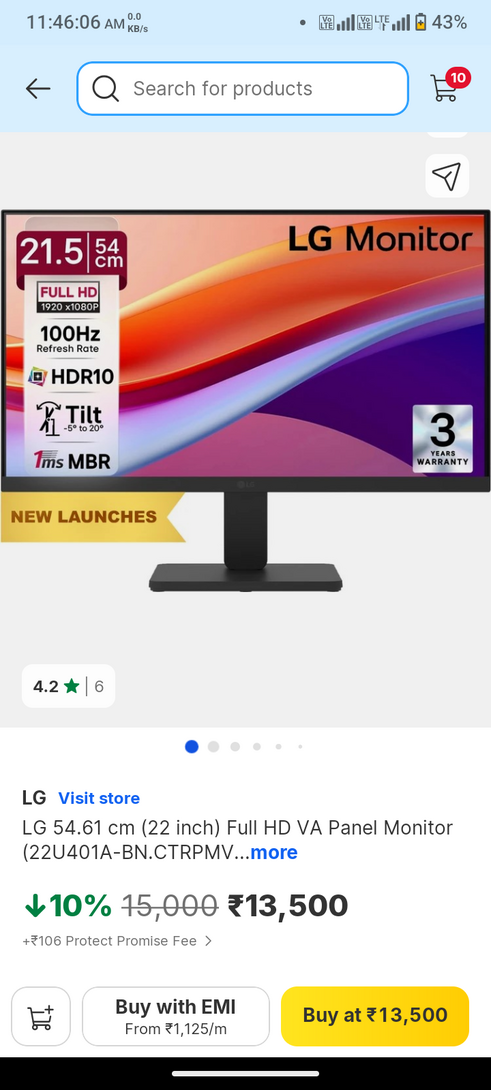 LG monitor (100% supercoin back deal)