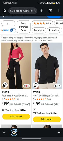 Loot :- Fyltr clothing starting from 199 only