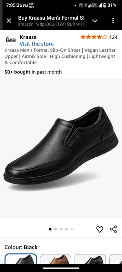 Kraasa Men’s Formal Slip-On Shoes