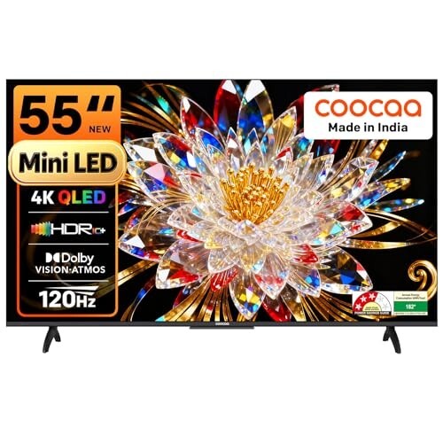 coocaa 138 cm (55 inches) 4K Ultra HD Smart Mini LED QLED Google TV 55MINI75Q