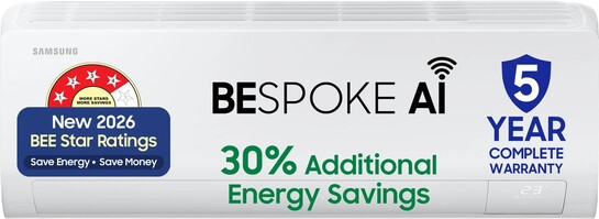 Samsung Bespoke AI 2026 Model 1.5 ton 4 Star Split Inverter with Wi-fi  AC (White)