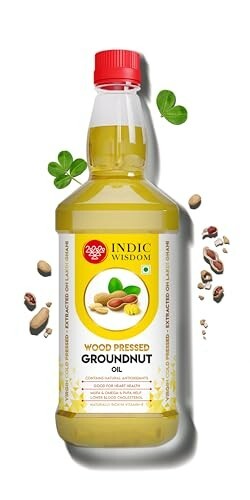 IndicWisdom Wood Pressed Groundnut Oil 1 Liter (Buy 3 quantity to get 1 ltr at 205/-)