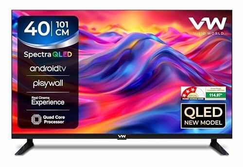 VW 101 cm (40 inches) Spectra Series Full HD Smart QLED Android TV VW40AQ3