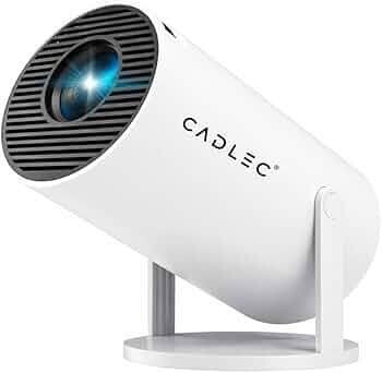 Cadlec LiteBeam X1 Smart 4K LED Projector | Android 13, 720p, 408 Lumens (White)