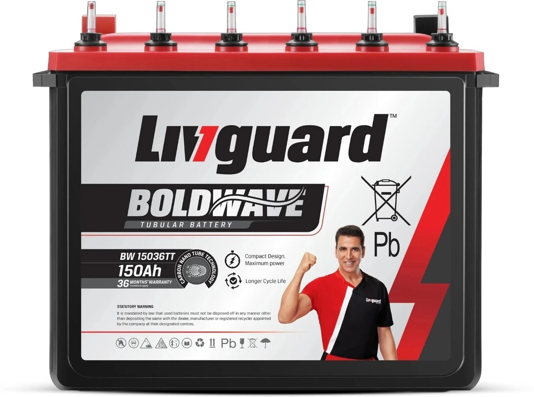 Livguard 3 Year Warranty Tubular Inverter Battery (150 Ah, BW15036TT)