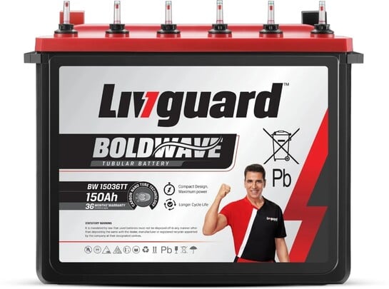 Livguard 3 Year Warranty Tubular Inverter Battery (150 Ah, BW15036TT)