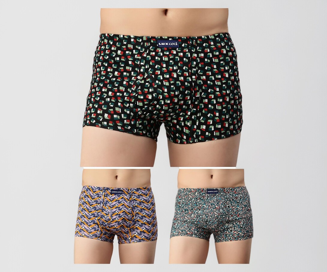 Lux Cozi Mens 100% Cotton Printed Mini Trunk 