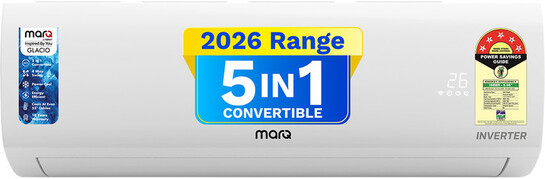 MarQ by Flipkart 2026 Model 1.5 Ton 5 Star Split Inverter 5-in-1 Convertible with Turbo Cool Technology AC