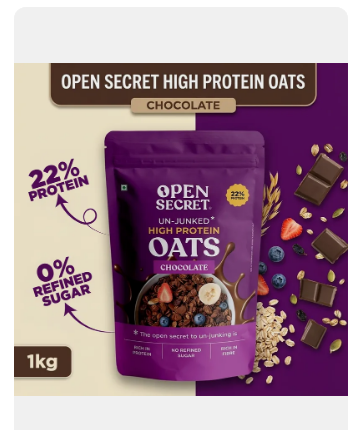 OPEN SECRET High Protein Oats Healthy Breakfast Mix - 1kg @297