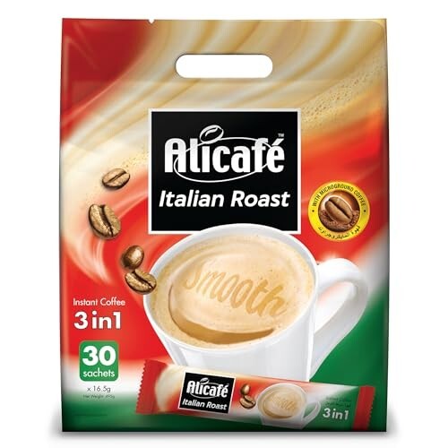 Alicafe Italian Roast 3 in 1 Instant Coffee Packet (30 X 16.5g) 495g