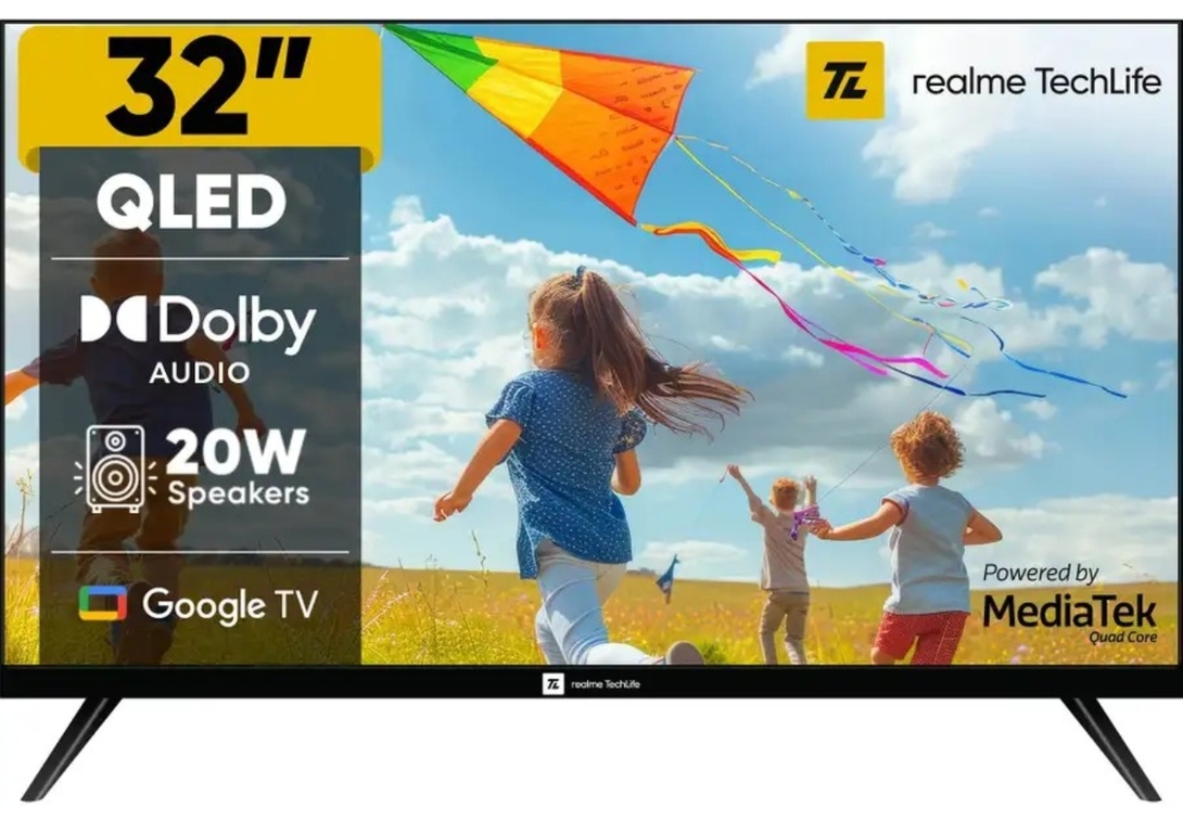 realme techlife 2026 Edition 80 cm (32 inch) QLED HD Ready Smart Google TV 