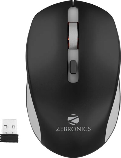 ZEBRONICS Zeb- Jaguar Ambidextrous Optical Mouse  (2.4GHz Wireless, Black)