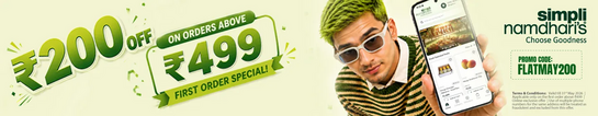 Flat 200 Off on orders above 799 Code: MAY200 | First order 200 off on 499 Code: FLATMAY200