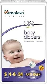 Himalaya Baby Taped Diapers, Small (4-8 kg), 54 Count