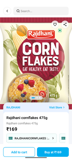 Rajdhani Cornflakes 475 gm | Desidime