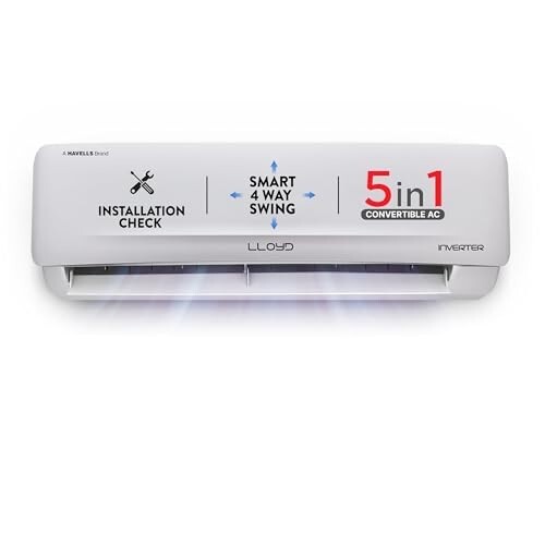 Lloyd 1 Ton 3 Star Inverter Split AC (5 in 1 Convertible, Cools Up To 52°C)