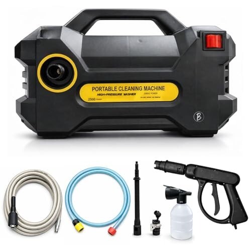 BTAG High Pressure Washer 1700 Watts – 110 Bar Power, Pressure Flow, Long Hose – Portable Water Jet Cleaner for Car, Bike, Home & Garden Cleaning. Pack of 1
