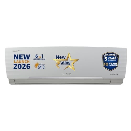Lloyd 1.5 Ton 3 Star Inverter Split AC, 2026 New Star Rated