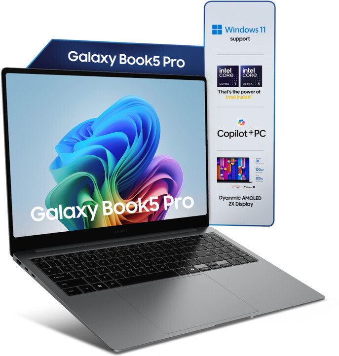 Samsung Galaxy Book5 Pro Al PC Full Metal Chasis Intel Core Ultra 7 256V (16 GB/512 GB SSD) Thin and Light Laptop