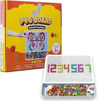 FLYI Mushroom Nail Pin Board Toy | Educational Pegboard | Color Recognition | Kids Gift