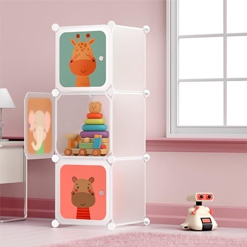 Lifelong DIY Storage Cabinet Almirah | 3 Racks for Organized Storage | Multipurpose Wardrobe for Kids Clothes, Toys & Books | Lightweight, Portable & Spacious Shelf for Home Use (LLHSRK02, White)