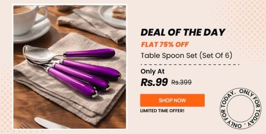 Deal of the day: Decorative Table Spoon Set of 6 Assorted