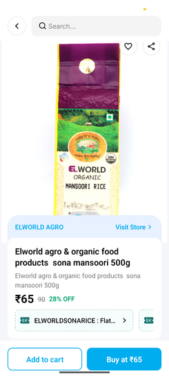 Sona mansoori Rice 500 gm 