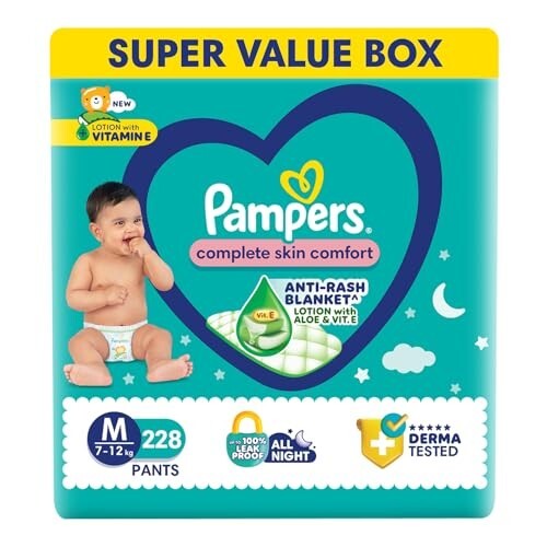 Pampers Complete Skin Comfort Pants, Medium (M) 