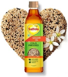 Saffola Cold Pressed Sesame Oil | Helps Lower Cholesterol | Goodn...more