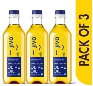 JIVO Extra Light Cooking Olive Oil PET Bottle (3 x 1 L)