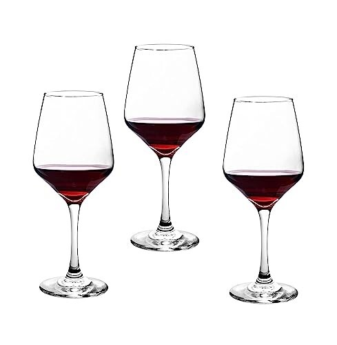 Red Wine Glass 350ml European Style Crystal Clear Glass (Set of 3)
